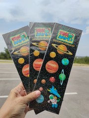 Vtg NOS Lot Of 3 Stride Rite Dino Dave’s Space Adv Stickers & Map, Hong Kong