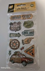 RARE AMERICAN TRADITIONAL DESIGNS TRAVEL ADVENTURE PUFFY SCRAPBOOKING STICKERS