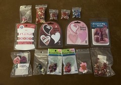 Scrapbooking Lot Valentine’s Day Embellishments Brads Eyelets