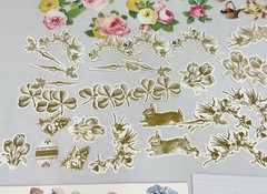 2019 Anna Griffin AG708 «VINTAGE BUNNY DIECUTS» Easter with Folio Box 253-Pcs
