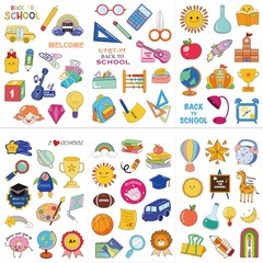 8/16PCS Cartoon Student Reward Collage Group Stickers Handicrafts Waterproof Mat