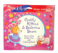 Vintage American Greetings Cuddly Kittens Ballerina Bears Sticker Activity Book