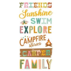 SS Foam Stickers Trail Mix Camp Fish Adventure Nature S’mores Memories Family