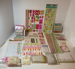 Large Scrapbooking Craft Lot (22) PINK! Christmas & Every Day Stickers, Die Cuts