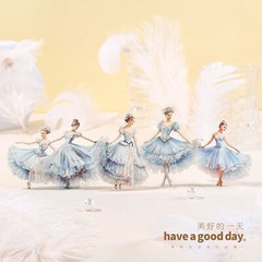 30PCS Music Dancing Girl Stickers PET Waltz Ballet Scrapbooking Diary Planners