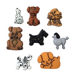 Buttons Galore 50+ Assorted PETS Dogs Cats Theme Buttons for Sewing & Crafts