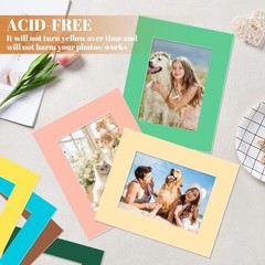 Picture Frame Mats 15 Pack 8×10 for 5×7 Photos Mixed Colors Bevel Cut Art Displa