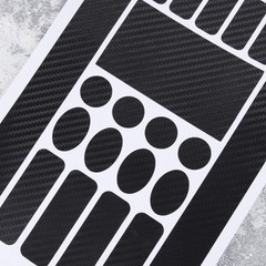 Reusable Vinyl Frame Protector Set for Bicycle Carbon Fibre Black