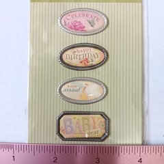 K&Company Beyond Postmarks Brenda Walton Oval Words Metal Art – 4PC