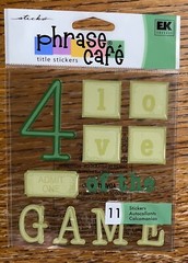 Phrase Cafe By Sticko Titles Four Love of the Game 💜 Sports Scrapbook Stickers