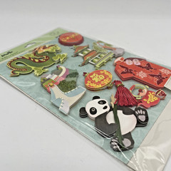 K&Company Scrapbook Stickers 3D «Happy Trails China» Grand Adhesions 8 Stickers