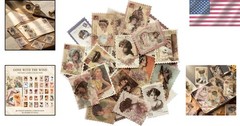 Beautiful 60pc Vintage Washi Stickers – Perfect for Crafts & Journaling Supplies