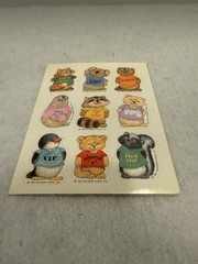 Vintage 1980 Hallmark Sticker Sheet Shirt Tales Tails ONE SHEET Walrus Beaver