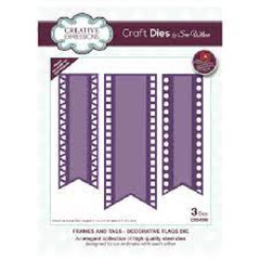 CREATIVE EXPRESSIONS – METAL CUTTING DIE – FRAMES N TAGS – DECORATIVE FLAGS