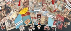 Circus Junk Journal Kit Ephemera Pack Vintage Carnival Scrapbook 101 Pieces
