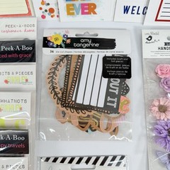 Glitz Scrapbook Stickers Embellishments Amy Tangerine Heidi Swapp LOT of 25 E
