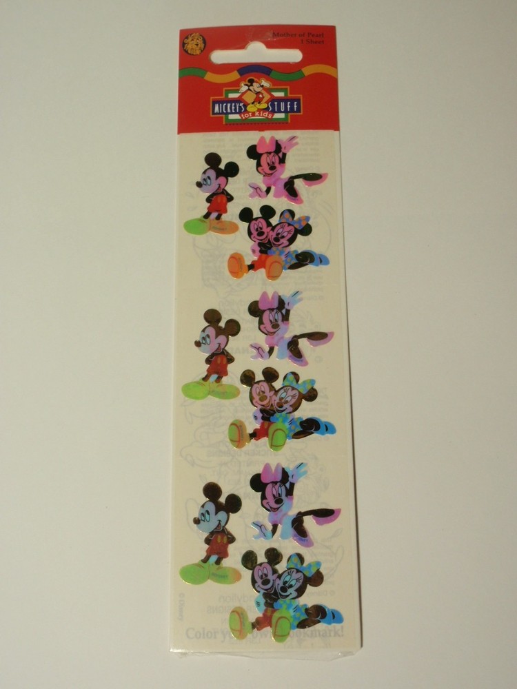 Vtg Sandylion MOP Mother of Pearl Disney Mickey Sticker *SEALED*