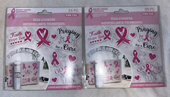 50 BREAST CANCER Tech Stickers in Packages Scrapbooking Cardmaking Crafts