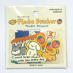 Dog Flake Stickers Poodle Schnauzer Maltese Kawaii Japan 30pcs