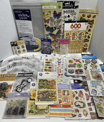 Scrapbook Sticker Embellishments Lot Tattoos Charms Brads Storage Sleeves NEW