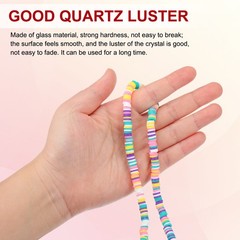 6mm 3500Pcs 10 Strands Polymer Clay Beads Spacer, Purple/Green/Pink/Yellow/White