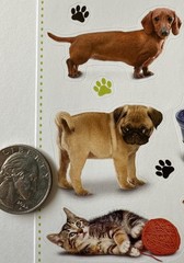 PUPPY & KITTY Kid Squad Stickers(18pc)AGC…Pet…Paw print…Companion…Card Making…