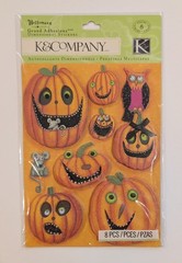 Tim Coffey Halloween Pumpkins Grand Adhesions Scrapbooking Stickers By K&Company
