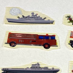 Vintage Sticker Sandylion Foil Emergency Vehicles – Good Cond Used Scrapbook