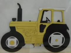 LASER COMPLETES YELLOW TRACTOR Detailed DIE CUT Farm Farming Farmer Scrapbook 3D