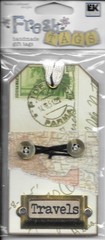 Travel Vacation Pack Bags World Explore Sightsee Fresh Tags Die-cut Handmade Tag