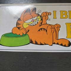 Vintage Rare 1978 United Feature Bumper Sticker Jim Davis Lot of 2 Garfield