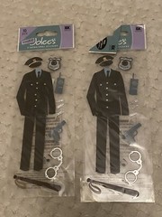 Jolees Botique Police Uniforms Hand Cuff Gun Holster Scrap Booking Sticker Lot