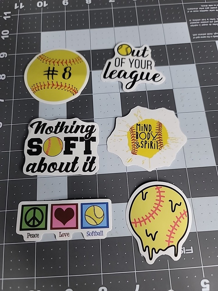 ASST SOFTBALL STICKERS GIRLS (SB5) ST4