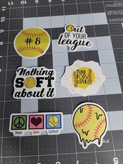 ASST SOFTBALL STICKERS GIRLS (SB5) ST4