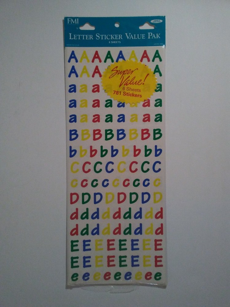 Set of 2 (Each 781) Frances Meyer Lignin Acid Free Alphabet Letters Nos Stickers