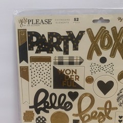My Minds Eye «Yes, Please» Chipboard Pieces Crafts Scrapbooking Junk Journaling