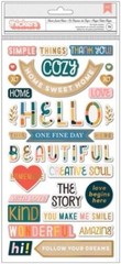 Thickers~Paige Evans HOME SWEET HOME Stickers~Foil Foam Phrases~Quick Ship~Cute!