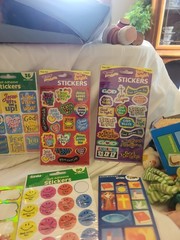 Package Lot Of Religious Stickers 4 Unopened, Opened Package Of 79, And 3 Sheets