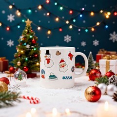 2 Rolls Cute Merry Christmas Cartoon Label Gift Box Series Stickers Decorations