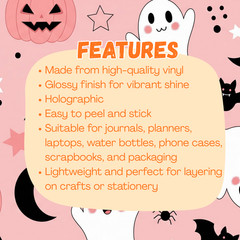 14pcs Halloween Themed Peccy Stickers | Waterproof Vinyl Stickers