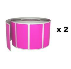 Royal Green Labels for Color-Coding Rolls Neon Pink 1.57″ x 0.75 Inch 1000 Pack