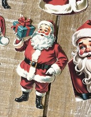 Santa Claus junk journal fussy cuts journal card making die cuts set of 12 Santa