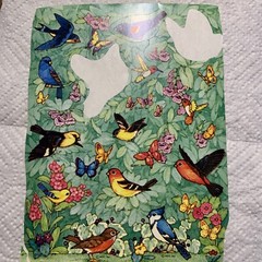 Vintage Bird 3 Sticker Sheet With Missing Pieces