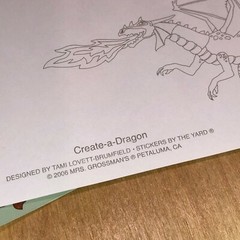 10 Mrs Grossmans Create Dragon Repositionable Stickers Fantasy Castle Slayer
