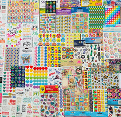 400+ STICKERS mxd themes STITCH bluey DR SEUSS Hello Kitty Mickey Mouse TROLLS