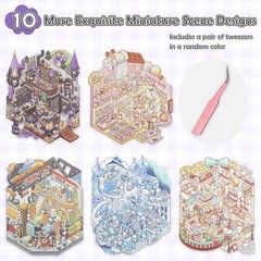 Dizdkizd 3D Sticker Book Adults Kids Purple Scene