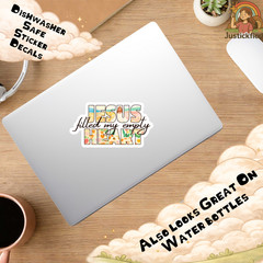 Christian Jesus Sticker, Faith Bible Decal, Inspirational Vinyl Sticker