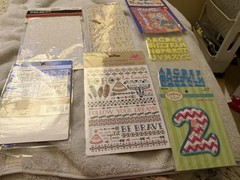 Mixed Lot 113 stickers ,Stencils,craft,￼ art, and office supply