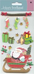Jolee’s Boutique 3-D Stickers SANTA SLEIGH Christmas Theme 68888 Fast FREE Ship!