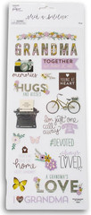 I Love Grandma Foil Stickers for Journaling, Scrapbooking, Cardmaking, Arts & Cr